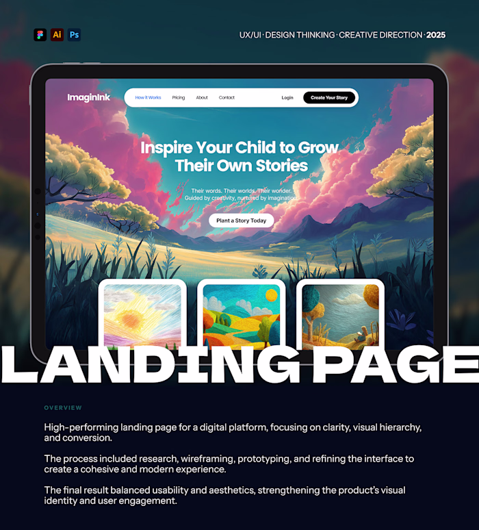 Creative Storytelling Landing Page