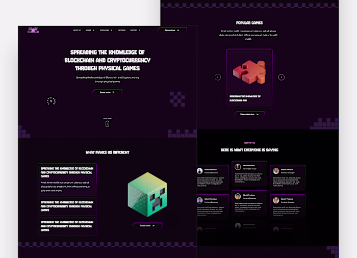 Play2learn Website Design