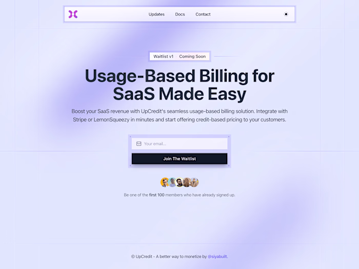 Upcred.it - API for Usage-Based Pricing