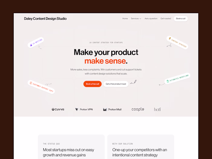 Daley Content Design Studio Website Revamp