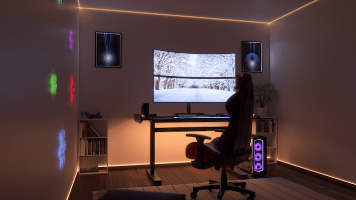 Immersive Gaming Environment (3D Rendering)