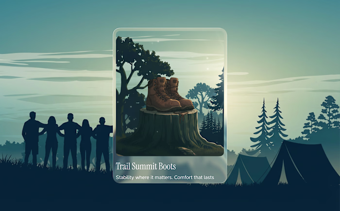 Product section for refined wilderness.