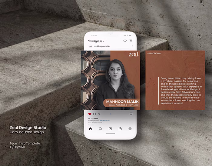 Team Introductory Posts Designs