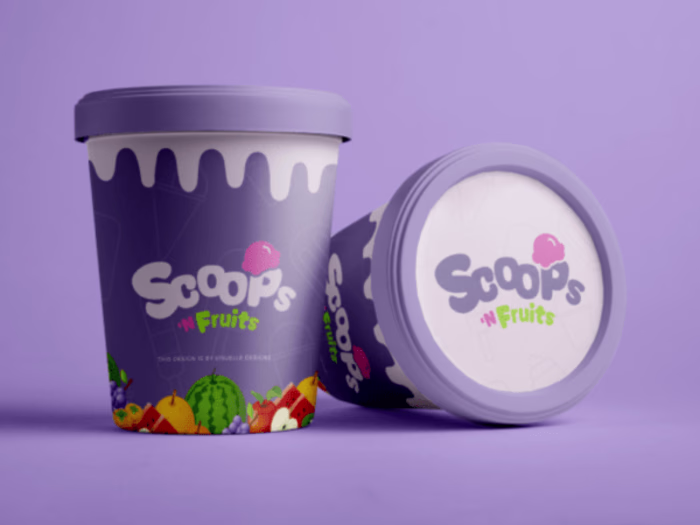 Logo Design for Scoops n' Fruits