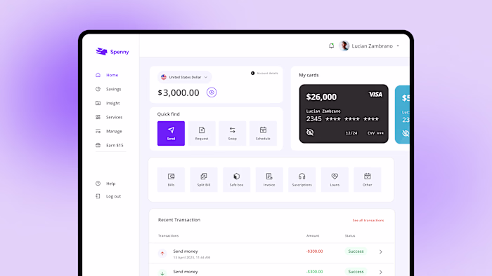Fintech Web App UI/UX Design