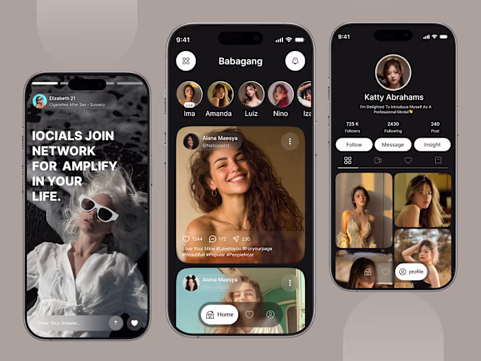 Here is my Social Media App UI Design Redesign Feel free to ...