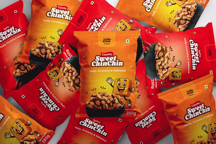 Vibrant Packaging Design for YumYum Treats