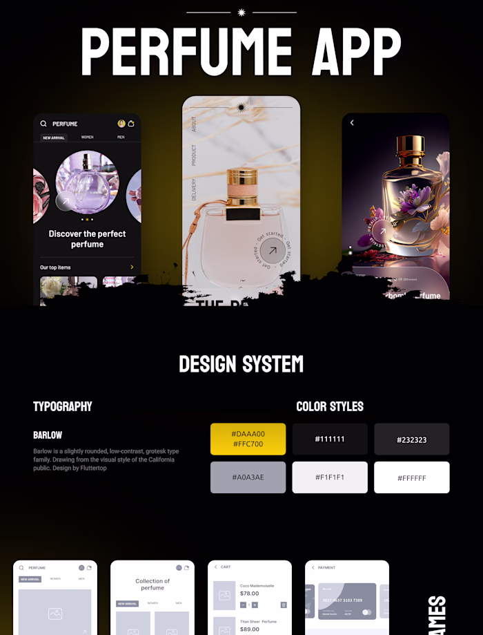 UI/UX Design for Perfume App 