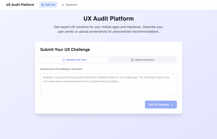 My first try with @Anything ✨ A self-audit platform that giv...