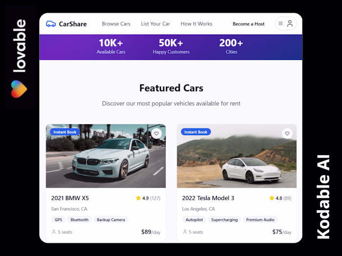 AI-Powered Car Rental Platform Prototype