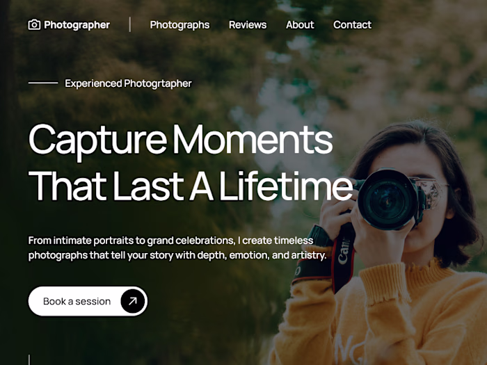A photographer's website