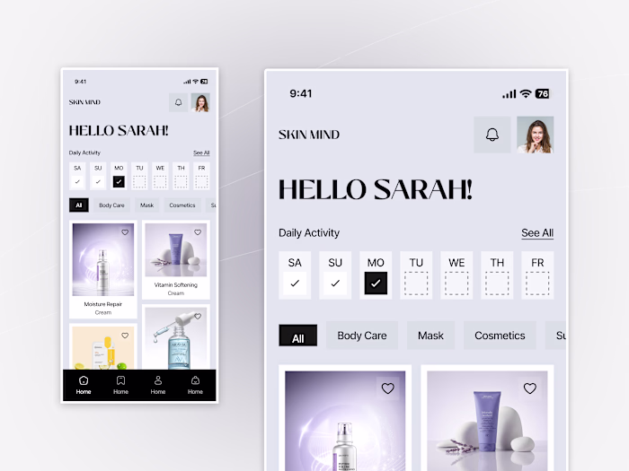 PureSkin – Skincare Dashboard Experience