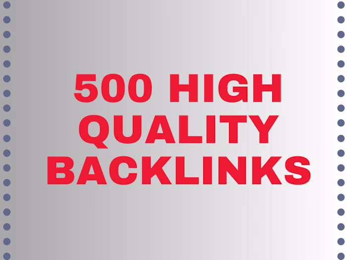 500 White Hat manual SEO backlinks