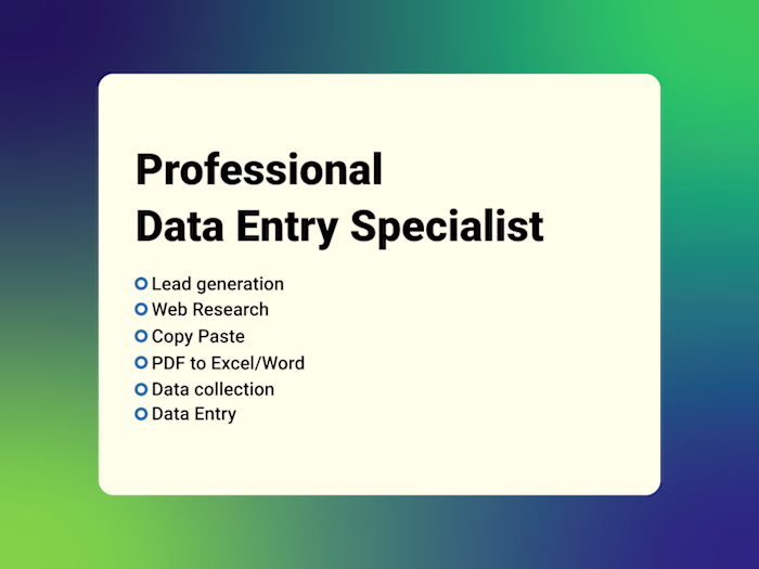 Data Entry Specialist