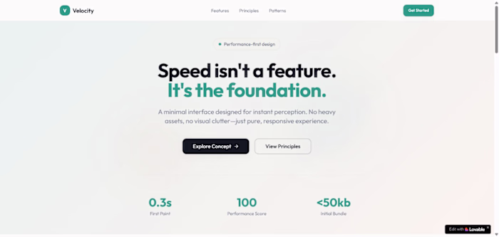 High-Performance Website Concept Built for Speed