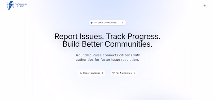 GroundUp Pulse—Connects citizens with authorities