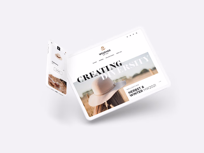 Website / Onlineshop – Wegener 1817