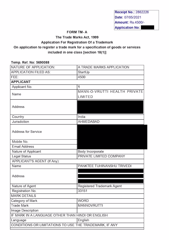 Trademark Filing-India