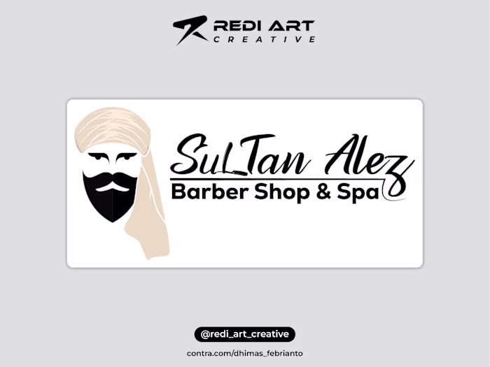 Design Logo Sultan Alves Barber Shop & Spa