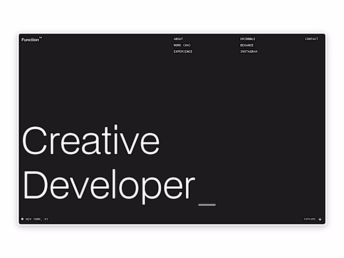 Function​ - Portfolio & Agency Website