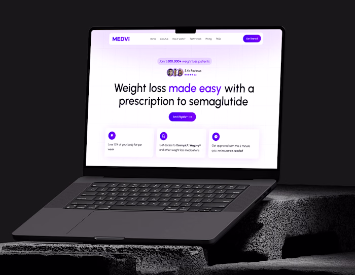 🏥 Medvi Landing Page | 🚶‍♂️ Weight Loss Purpose FIGMA Design