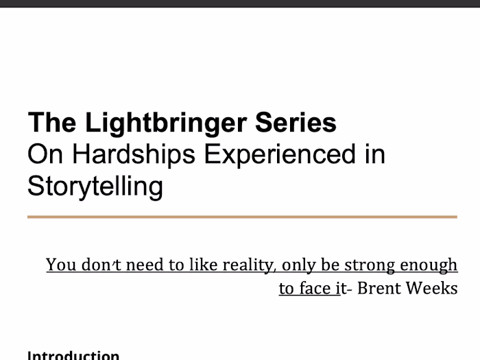 On Brent Weeks' Writing
