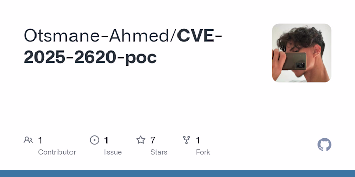 GitHub - Otsmane-Ahmed/CVE-2025-2620-poc