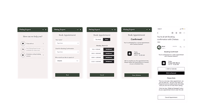 Bared Footware - Live Chat UI/UX