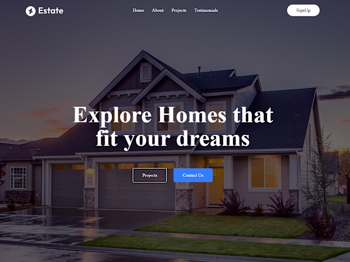 Real Estate Responsive Landing Page