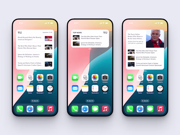 iOS Widget for The Wall Street Journal