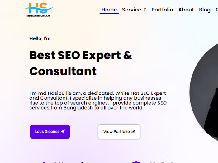 Portfolio website for clients