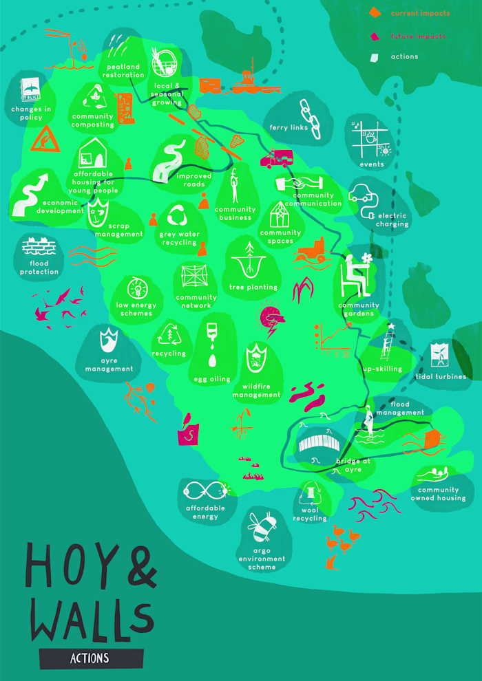 Designing a Playful Map Infographic Series for a Climate Report