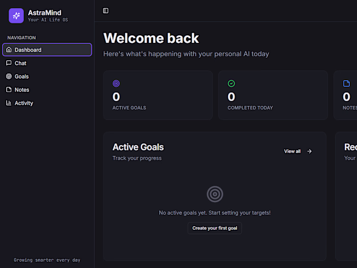 AstraMind — Your Personal AI Life OS An AI-powered operating...