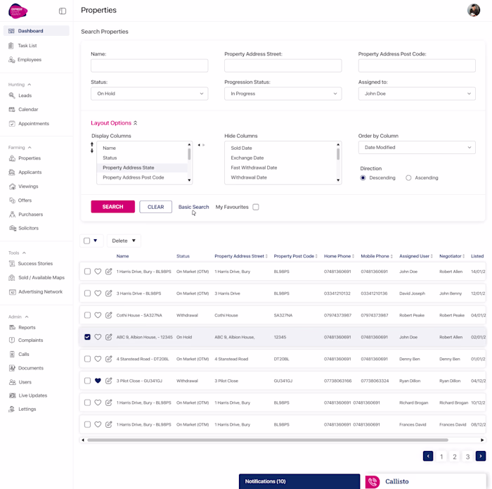 Real Estate CRM Design