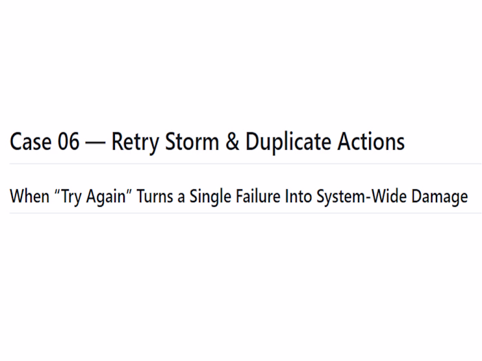 Retry Storm & Duplicate Actions — Decision Boundary Case Des...