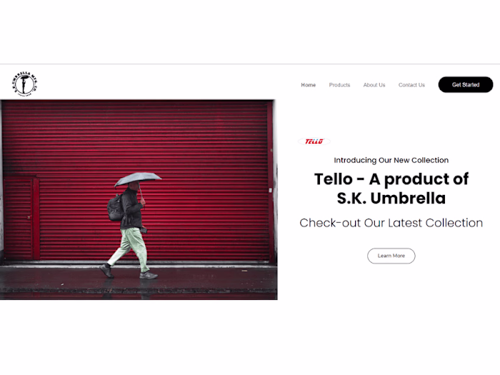 Product Catalogue Website For Umbrella Manufacturer