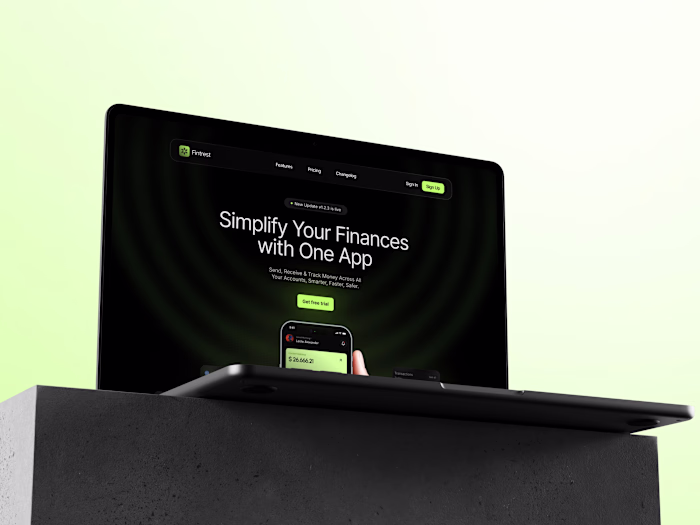 Fintech SaaS Landing Page Design
