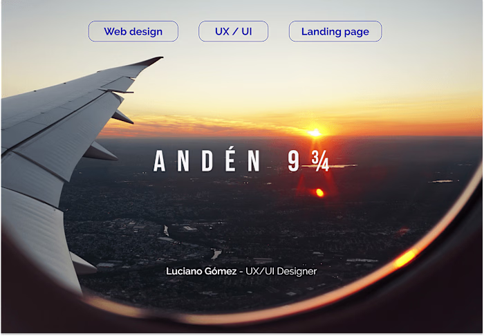Landing page for travel agency - "ANDÉN 9 ¾" 
