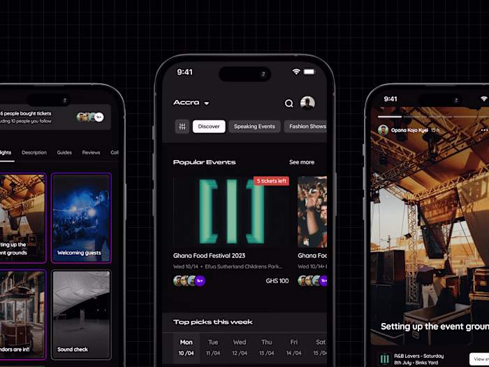 Rave Mobile App UI Design