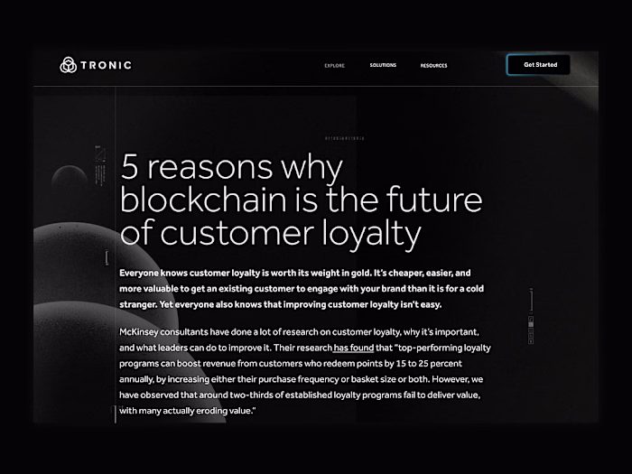Tronic - Web3 Loyalty & Membership Tech