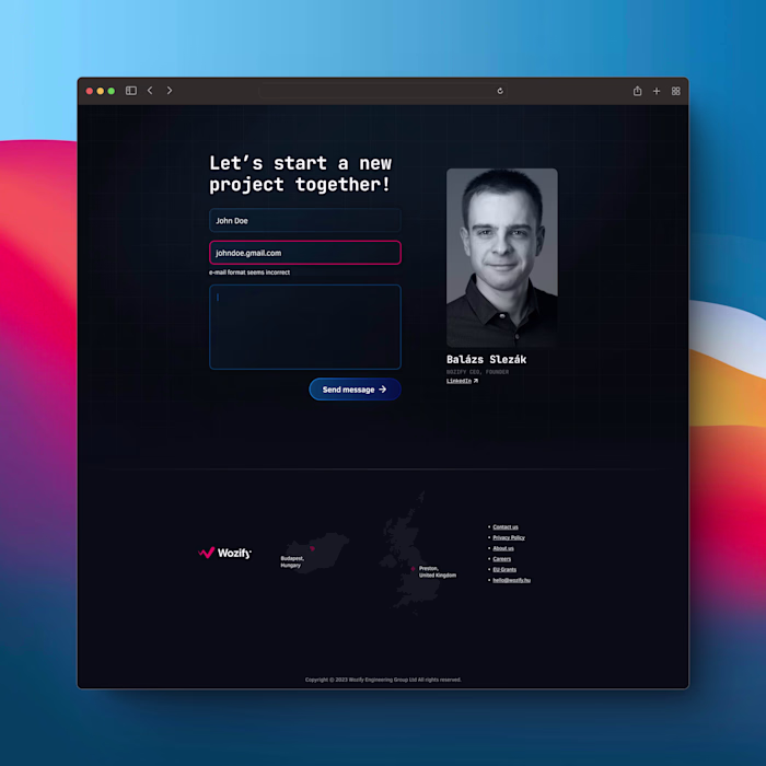 Website redesign for space tech