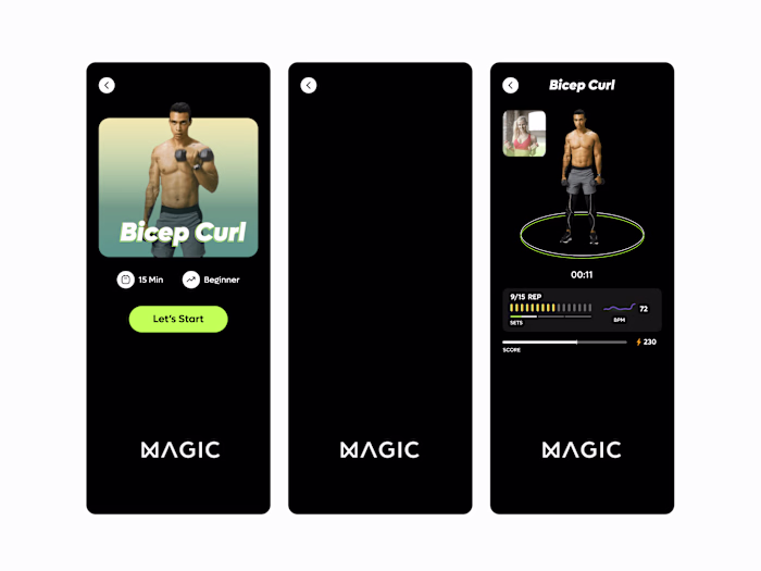 Magic – Workout Mirror UI/UX Prototype