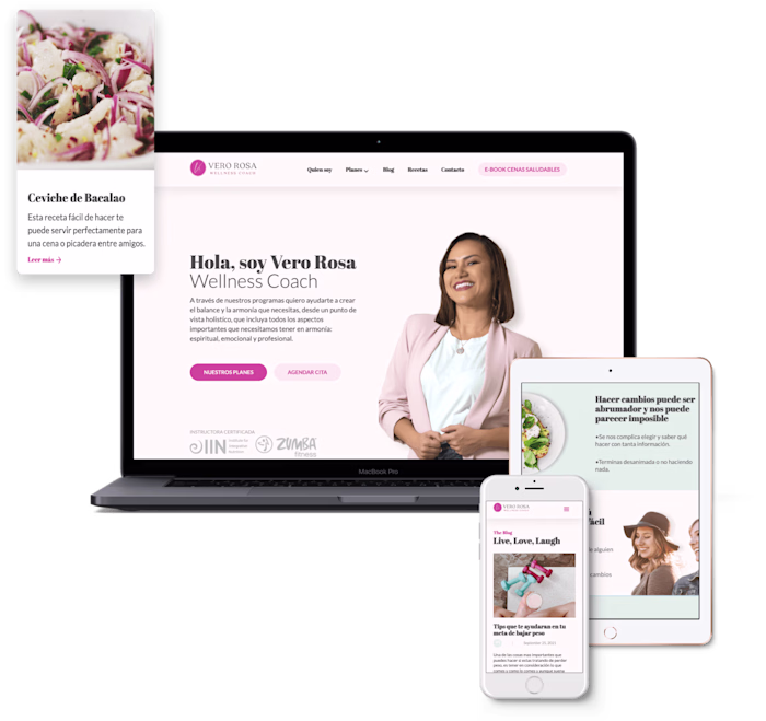 Vero Rosa Wellness Coach | Website Design | Webflow Development