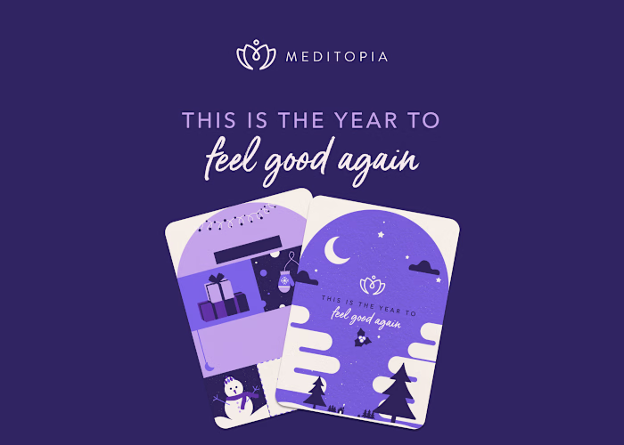 New Year Gift Card Design - Meditopia