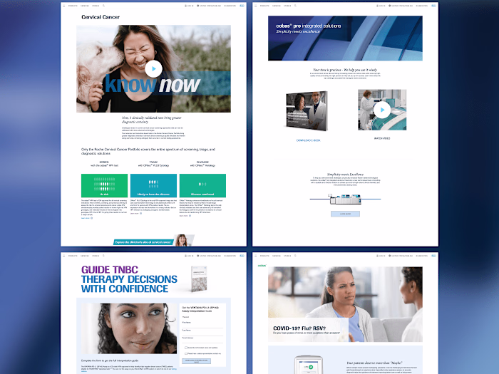 Landing Pages for Roche Diagnostics