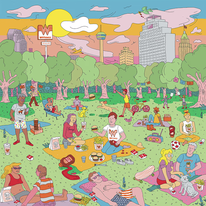 Puzzle Illustration commissioned by Whataburger