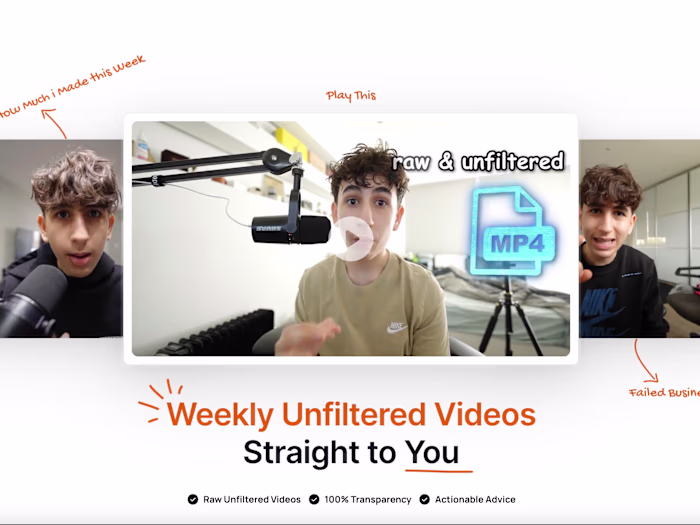 Video Only Newsletter  - for @Danvsl
