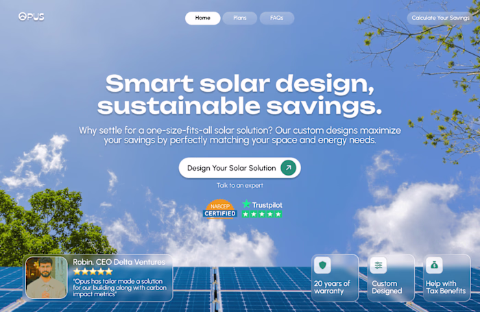 Solar/Eco/Green Website Landing Page