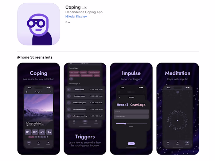 Coping: Health & Wellness App