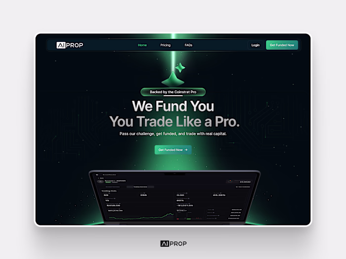 Website design for a prop firm
